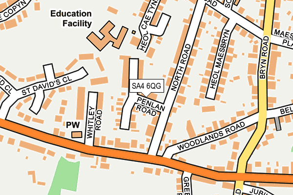 SA4 6QG map - OS OpenMap – Local (Ordnance Survey)