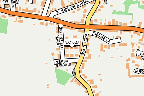 SA4 6QJ map - OS OpenMap – Local (Ordnance Survey)
