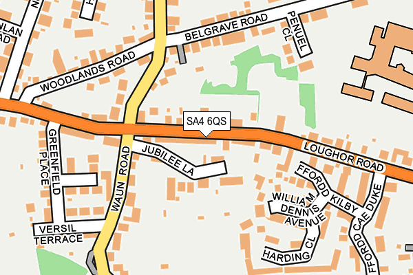 SA4 6QS map - OS OpenMap – Local (Ordnance Survey)