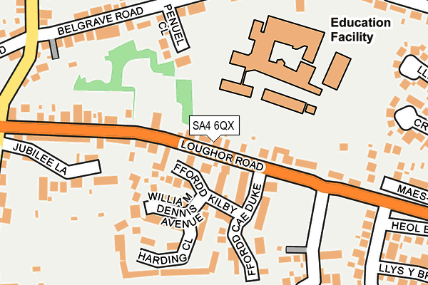 SA4 6QX map - OS OpenMap – Local (Ordnance Survey)