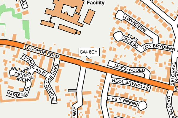 SA4 6QY map - OS OpenMap – Local (Ordnance Survey)