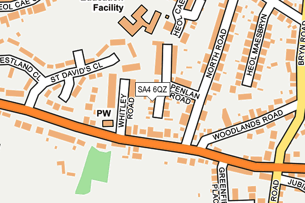 SA4 6QZ map - OS OpenMap – Local (Ordnance Survey)