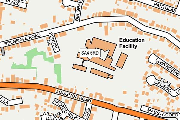 SA4 6RD map - OS OpenMap – Local (Ordnance Survey)