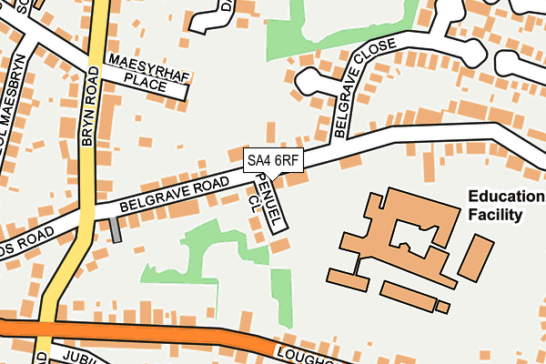 SA4 6RF map - OS OpenMap – Local (Ordnance Survey)