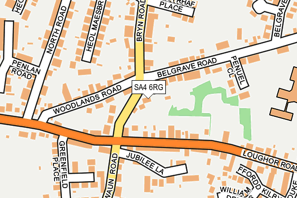 SA4 6RG map - OS OpenMap – Local (Ordnance Survey)