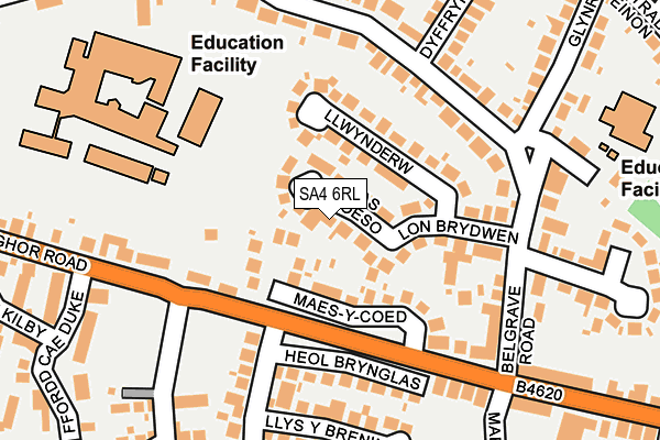 SA4 6RL map - OS OpenMap – Local (Ordnance Survey)