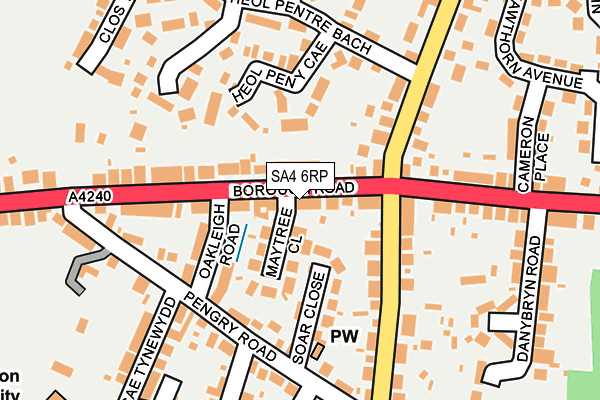 SA4 6RP map - OS OpenMap – Local (Ordnance Survey)