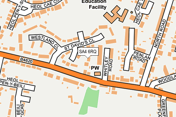 SA4 6RQ map - OS OpenMap – Local (Ordnance Survey)