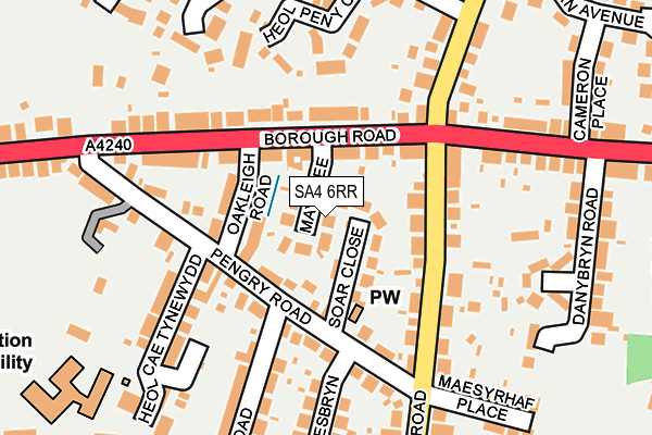 SA4 6RR map - OS OpenMap – Local (Ordnance Survey)