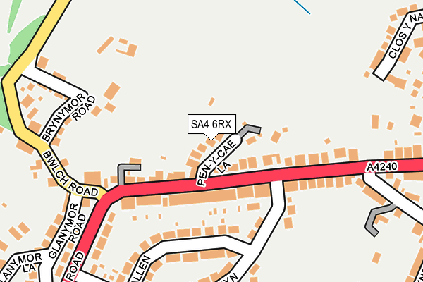 SA4 6RX map - OS OpenMap – Local (Ordnance Survey)