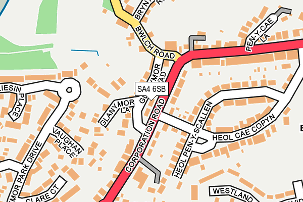 SA4 6SB map - OS OpenMap – Local (Ordnance Survey)