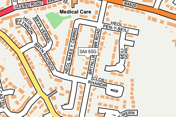 SA4 6SG map - OS OpenMap – Local (Ordnance Survey)