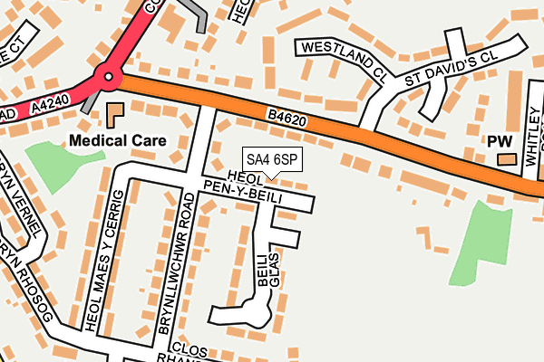 SA4 6SP map - OS OpenMap – Local (Ordnance Survey)