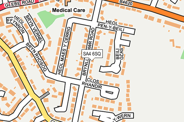 SA4 6SQ map - OS OpenMap – Local (Ordnance Survey)