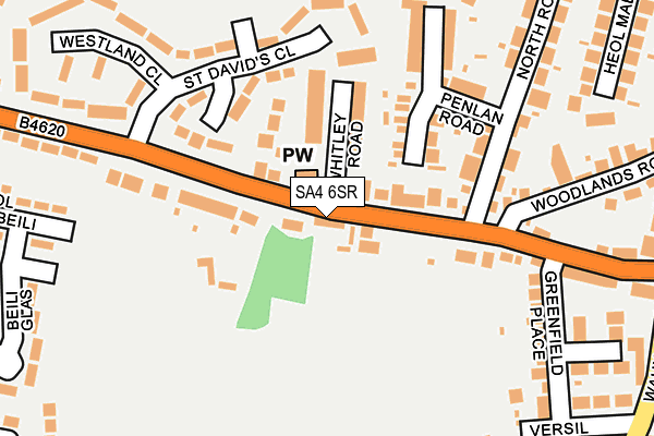 SA4 6SR map - OS OpenMap – Local (Ordnance Survey)