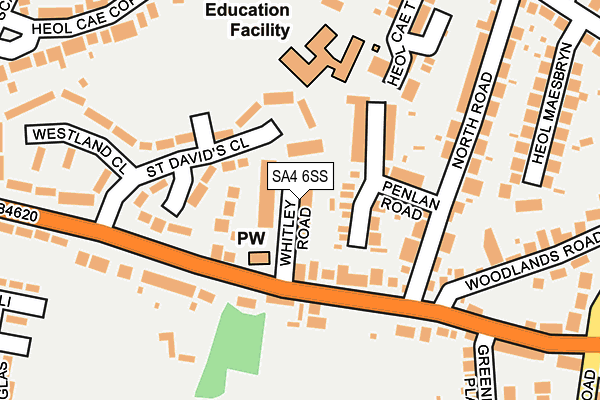 SA4 6SS map - OS OpenMap – Local (Ordnance Survey)