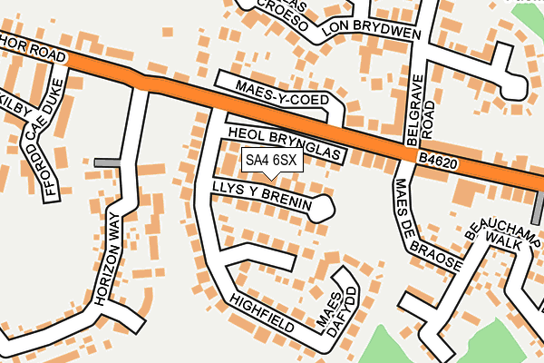 SA4 6SX map - OS OpenMap – Local (Ordnance Survey)