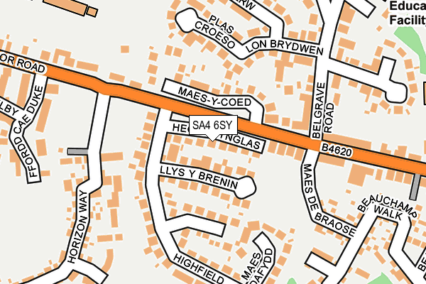 SA4 6SY map - OS OpenMap – Local (Ordnance Survey)