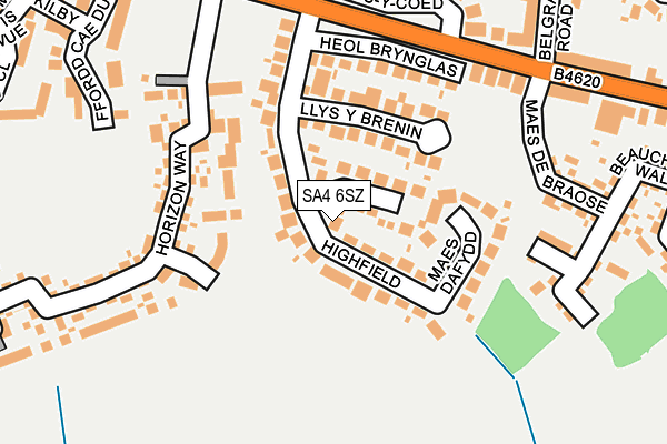 SA4 6SZ map - OS OpenMap – Local (Ordnance Survey)