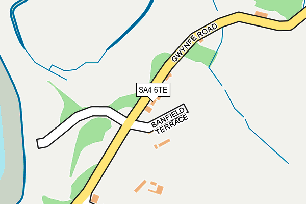 SA4 6TE map - OS OpenMap – Local (Ordnance Survey)