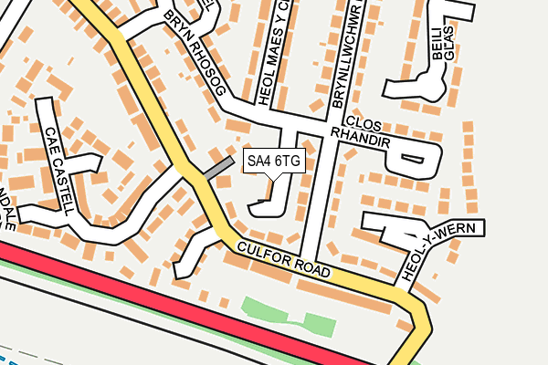 SA4 6TG map - OS OpenMap – Local (Ordnance Survey)