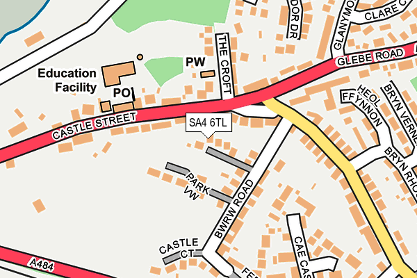 SA4 6TL map - OS OpenMap – Local (Ordnance Survey)