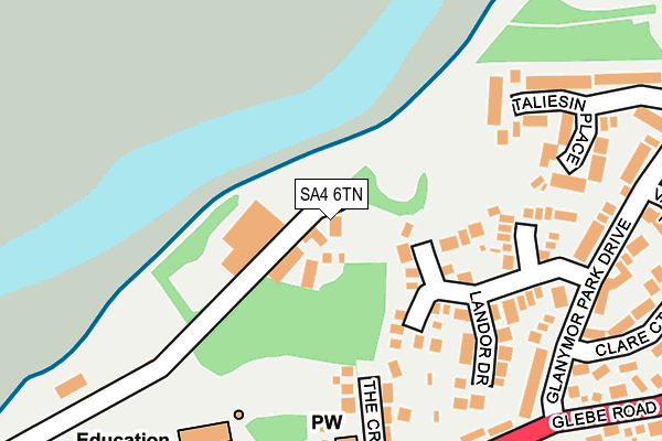 SA4 6TN map - OS OpenMap – Local (Ordnance Survey)