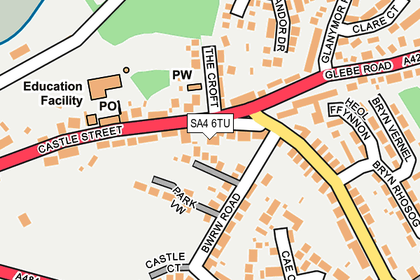 SA4 6TU map - OS OpenMap – Local (Ordnance Survey)