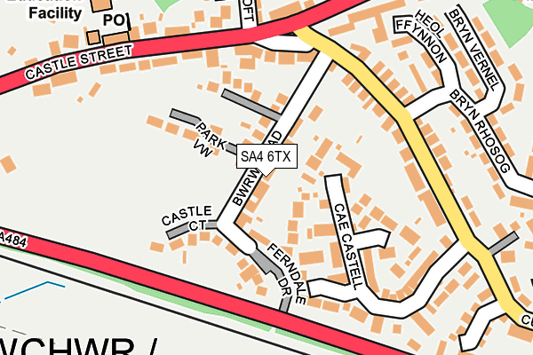 SA4 6TX map - OS OpenMap – Local (Ordnance Survey)
