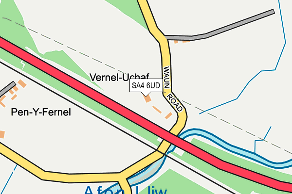 SA4 6UD map - OS OpenMap – Local (Ordnance Survey)