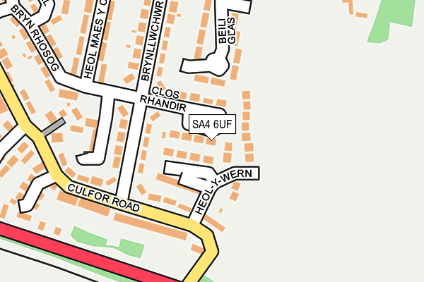 SA4 6UF map - OS OpenMap – Local (Ordnance Survey)