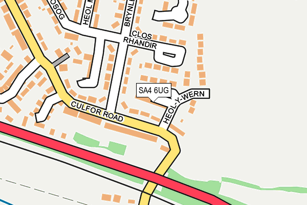 SA4 6UG map - OS OpenMap – Local (Ordnance Survey)