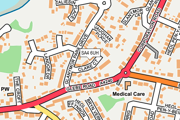 SA4 6UH map - OS OpenMap – Local (Ordnance Survey)