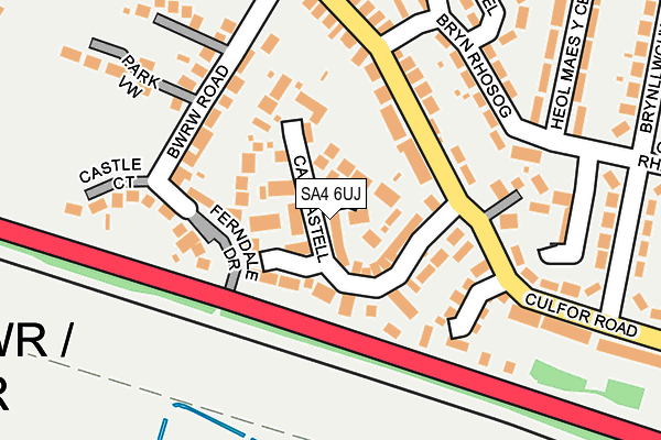 SA4 6UJ map - OS OpenMap – Local (Ordnance Survey)