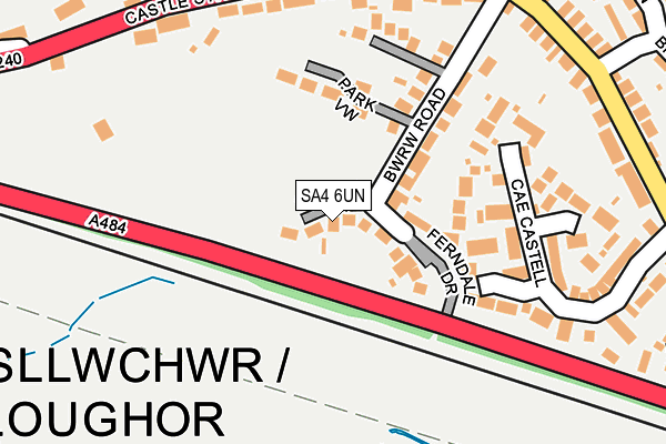 SA4 6UN map - OS OpenMap – Local (Ordnance Survey)