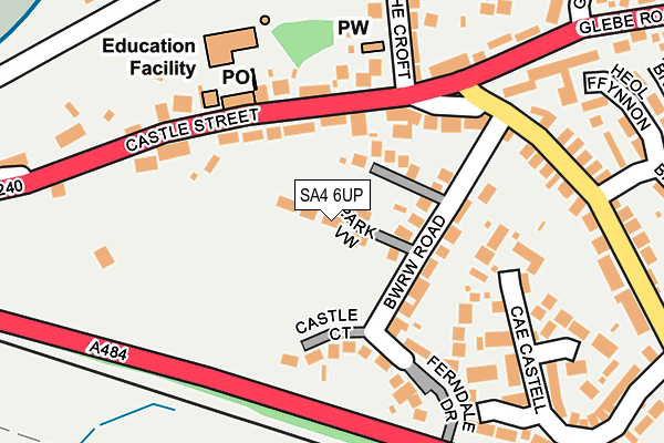 SA4 6UP map - OS OpenMap – Local (Ordnance Survey)