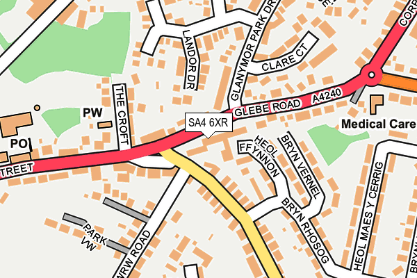 SA4 6XR map - OS OpenMap – Local (Ordnance Survey)