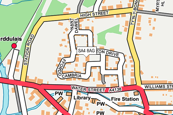 SA4 8AG map - OS OpenMap – Local (Ordnance Survey)