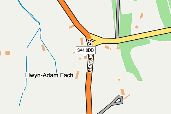 SA4 8DD map - OS OpenMap – Local (Ordnance Survey)