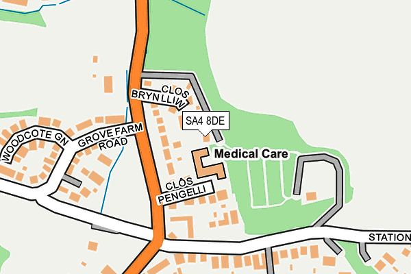 SA4 8DE map - OS OpenMap – Local (Ordnance Survey)