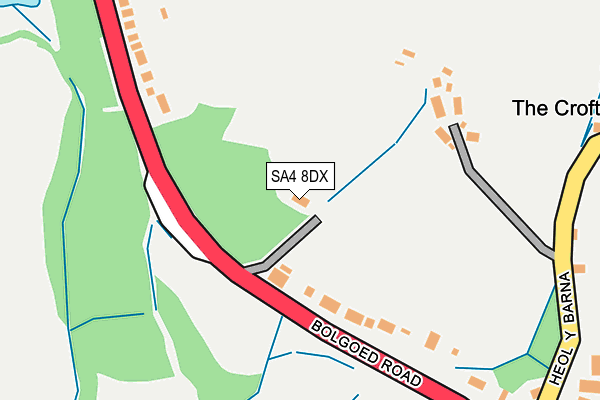 SA4 8DX map - OS OpenMap – Local (Ordnance Survey)