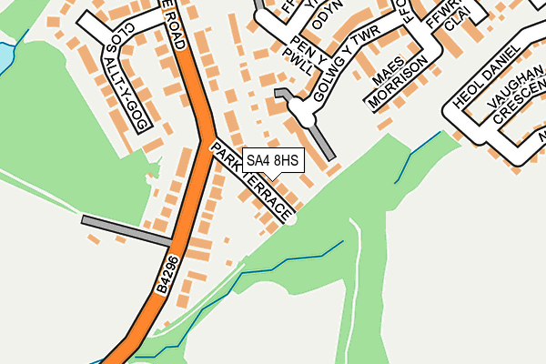 SA4 8HS map - OS OpenMap – Local (Ordnance Survey)