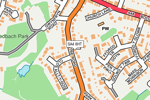 SA4 8HT map - OS OpenMap – Local (Ordnance Survey)
