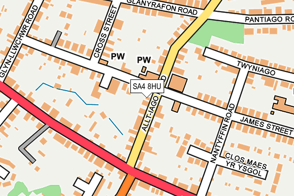 SA4 8HU map - OS OpenMap – Local (Ordnance Survey)