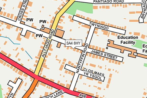 SA4 8HY map - OS OpenMap – Local (Ordnance Survey)