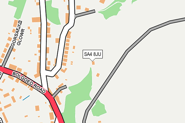 SA4 8JU map - OS OpenMap – Local (Ordnance Survey)