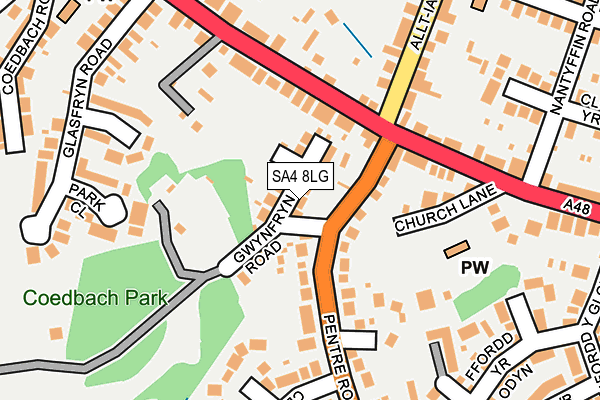 SA4 8LG map - OS OpenMap – Local (Ordnance Survey)