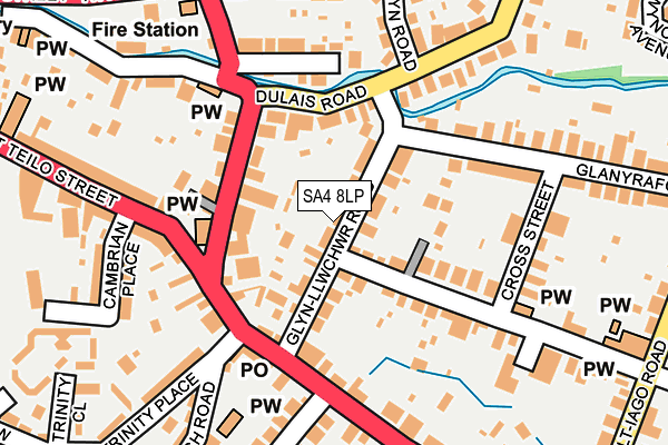 SA4 8LP map - OS OpenMap – Local (Ordnance Survey)