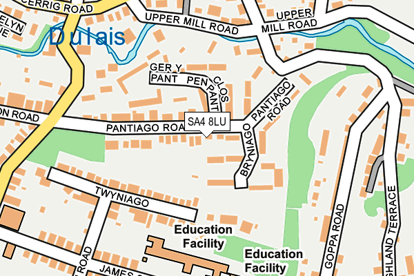 SA4 8LU map - OS OpenMap – Local (Ordnance Survey)