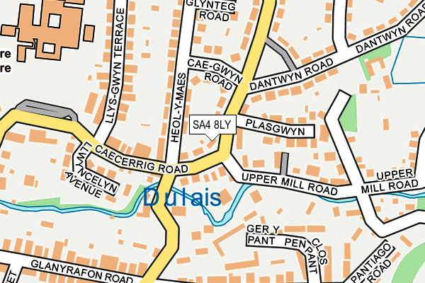 SA4 8LY map - OS OpenMap – Local (Ordnance Survey)